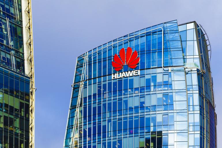 Fachada de edificio de Huawei